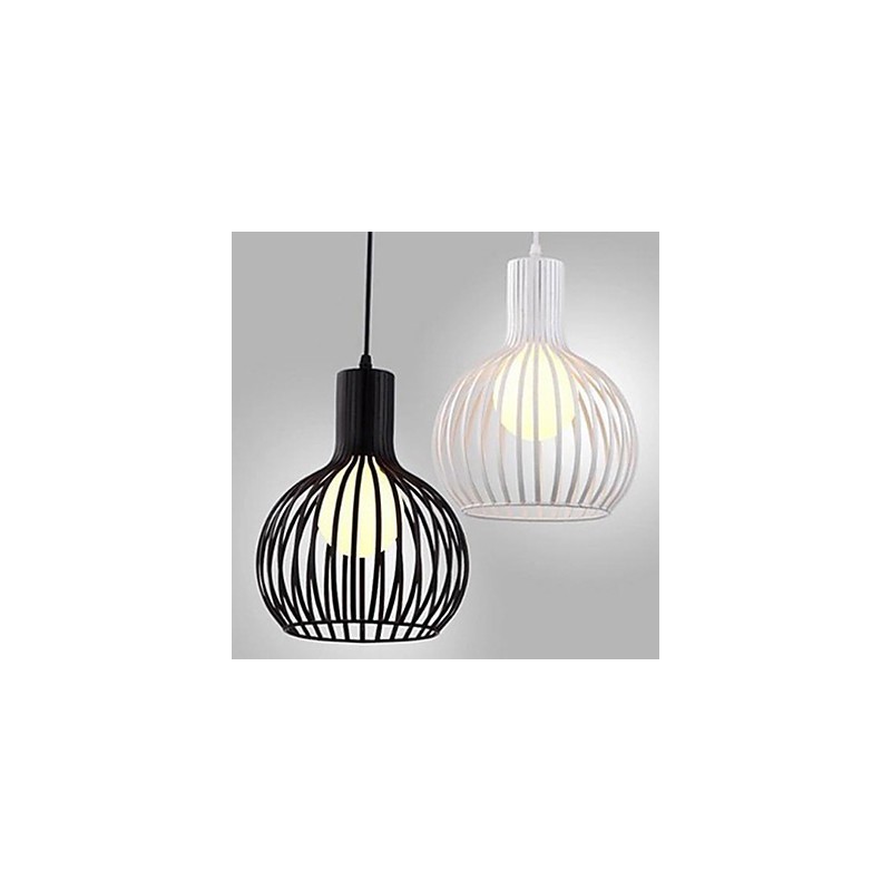 Lampadario a sospensione a gabbia in ferro battuto retrò americano