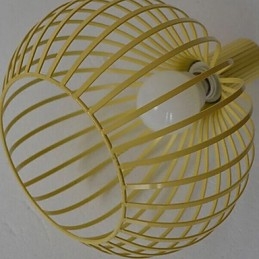 Lampadario a sospensione a gabbia in ferro battuto retrò americano