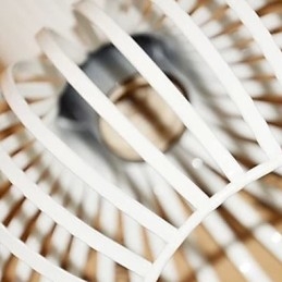 Lampadario a sospensione a gabbia in ferro battuto retrò americano