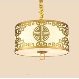 Lampada a sospensione cinese moderna dorata