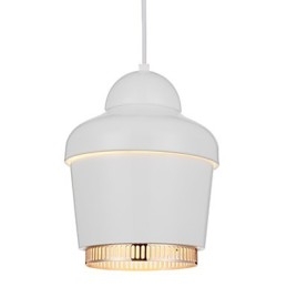 Lampada a sospensione moderna 1 luce in metallo nero bianco oro argento