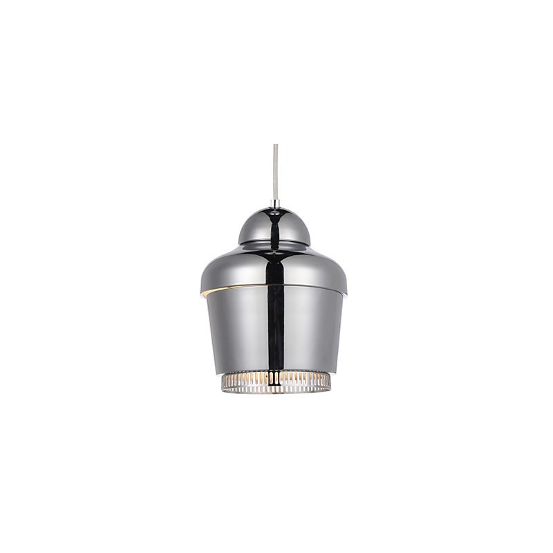 Lampada a sospensione moderna 1 luce in metallo nero bianco oro argento