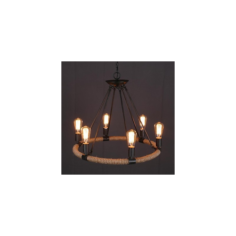 Lampada a sospensione in metallo dipinto stile country mini