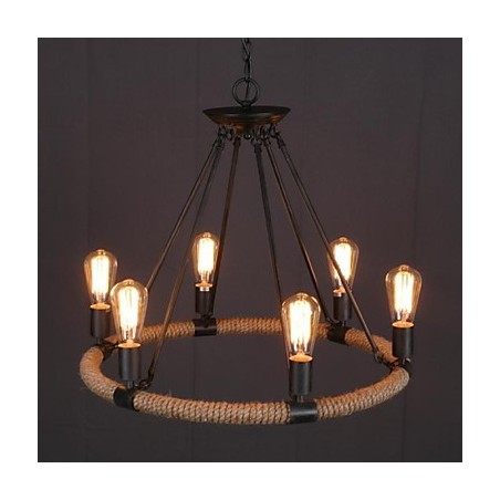 Lampada a sospensione in metallo dipinto stile country mini