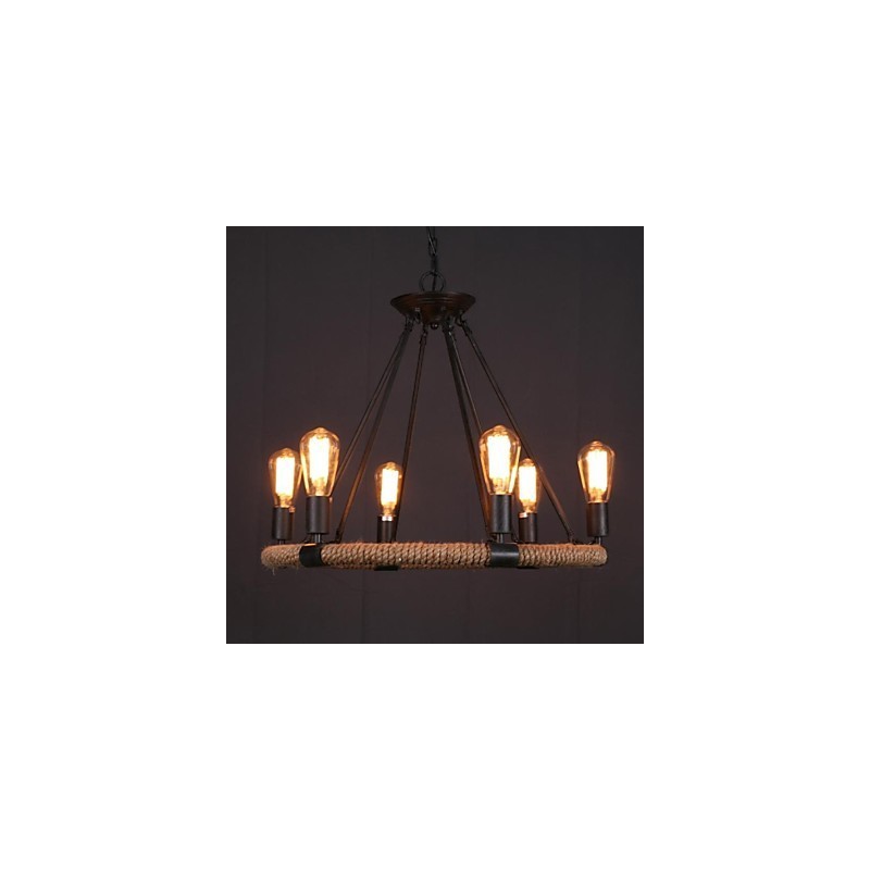 Lampada a sospensione in metallo dipinto stile country mini