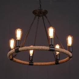Lampada a sospensione in metallo dipinto stile country mini