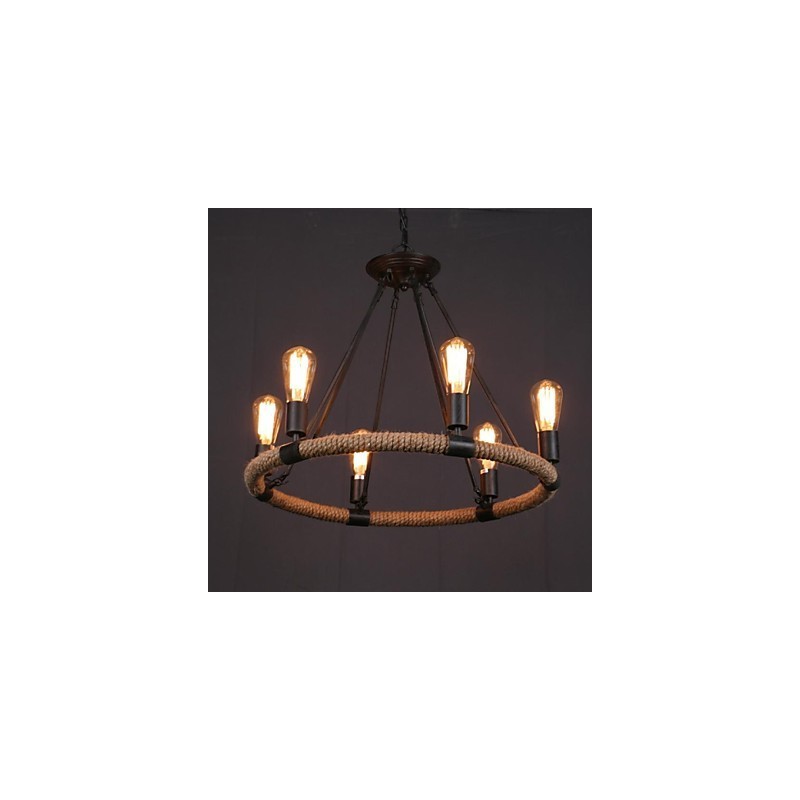 Lampada a sospensione in metallo dipinto stile country mini