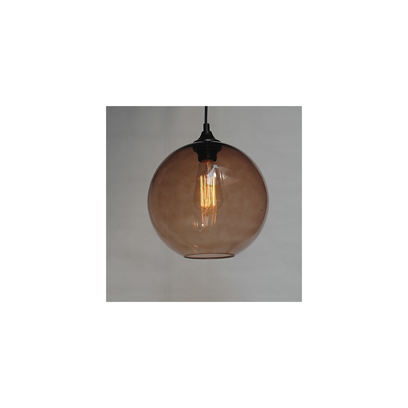 Lampada a sospensione in vetro stile tamburo lanterna vintage rustico classico