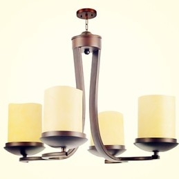 Lampadario retrò classico tradizionale in metallo dipinto