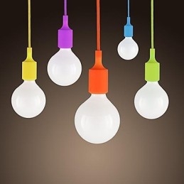 Lampada a sospensione mini 1 luce moderna minimalista in silicone colori caramella