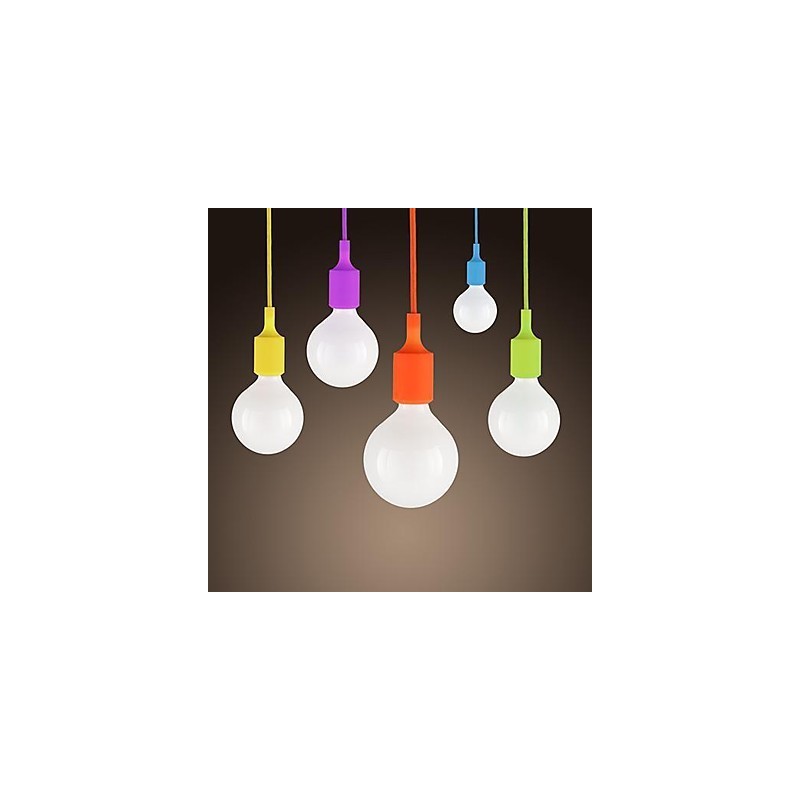 Lampada a sospensione mini 1 luce moderna minimalista in silicone colori caramella
