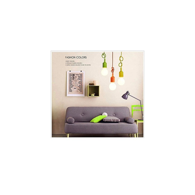 Lampada a sospensione mini 1 luce moderna minimalista in silicone colori caramella