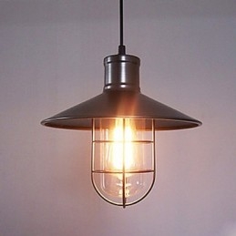 Lampada a sospensione vintage mini retrò in vetro nero E26/E27