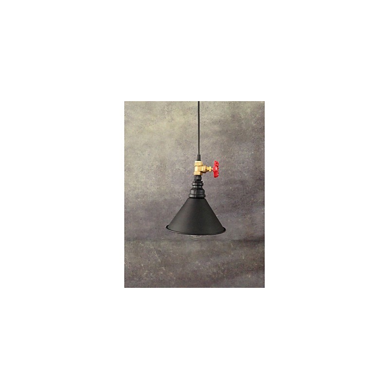 Lampada a sospensione moderna nera in metallo E26/E27 1 luce