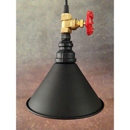 Lampada a sospensione moderna nera in metallo E26/E27 1 luce