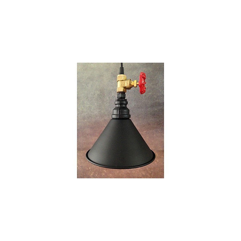Lampada a sospensione moderna nera in metallo E26/E27 1 luce