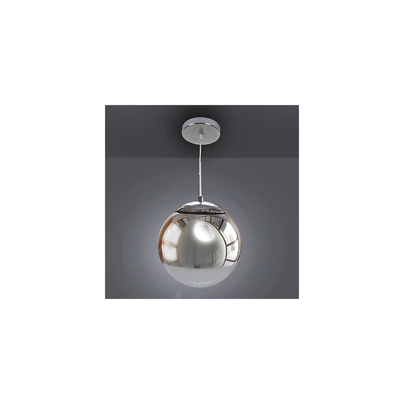 Lampada a sospensione mini globo moderna e contemporanea galvanosteggiata argento