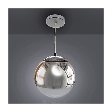 Lampada a sospensione mini globo moderna e contemporanea galvanosteggiata argento