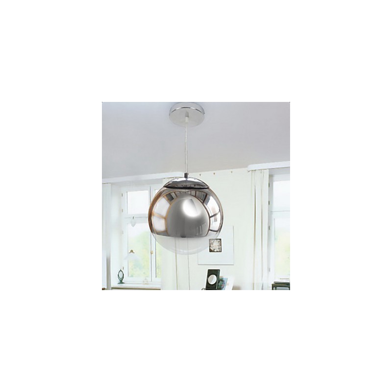 Lampada a sospensione mini globo moderna e contemporanea galvanosteggiata argento