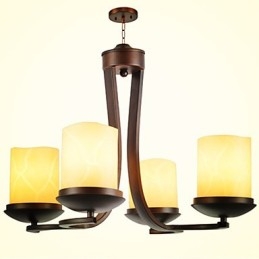 Lampadario retrò classico tradizionale in metallo dipinto