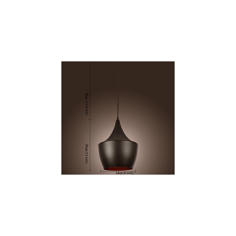 Lampada a sospensione mini retrò moderna nera in metallo