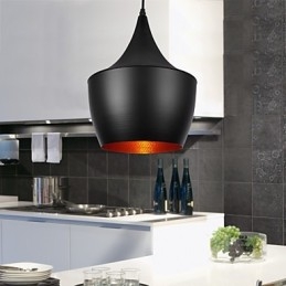 Lampada a sospensione mini retrò moderna nera in metallo