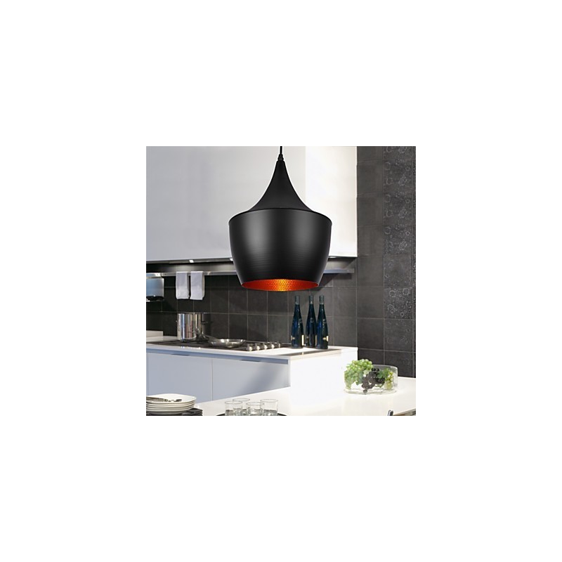 Lampada a sospensione mini retrò moderna nera in metallo