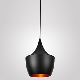 Lampada a sospensione mini retrò moderna nera in metallo