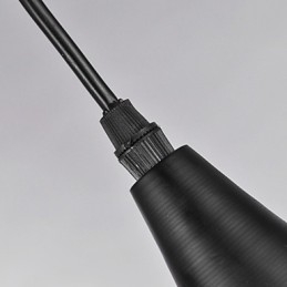 Lampada a sospensione mini retrò moderna nera in metallo