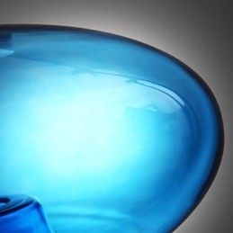 Lampada a sospensione moderna in vetro blu con lampadina inclusa