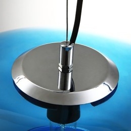 Lampada a sospensione moderna in vetro blu con lampadina inclusa