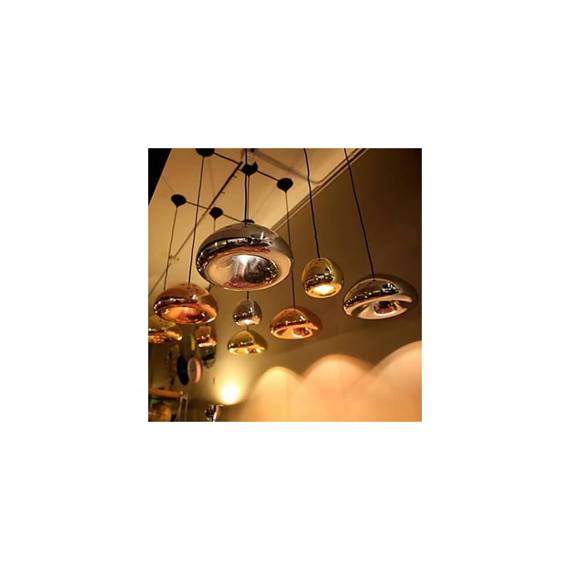 Lampada a sospensione moderna contemporanea in metallo e vetro con finitura dipinta
