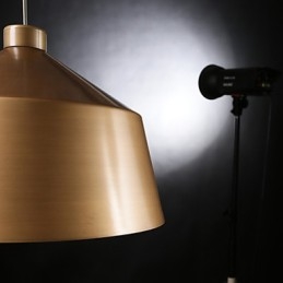 Lampadario a sospensione retrò industriale americano in ottone antico, 1 lampadina E26/E27