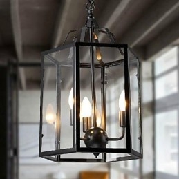Lampada a sospensione lanterna vintage classica country mini in metallo dipinto