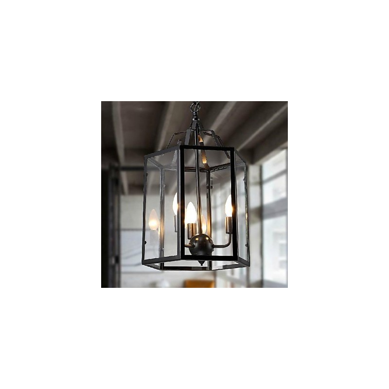 Lampada a sospensione lanterna vintage classica country mini in metallo dipinto