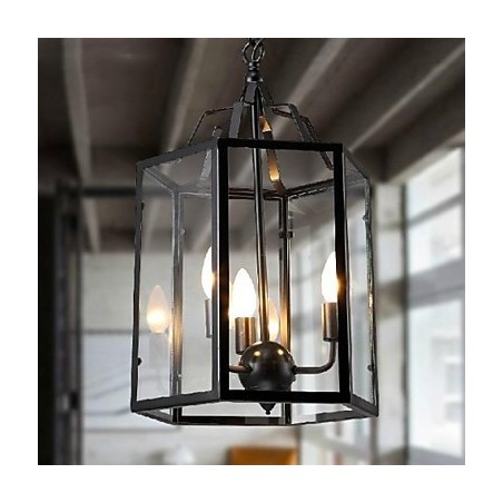 Lampada a sospensione lanterna vintage classica country mini in metallo dipinto