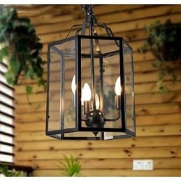 Lampada a sospensione lanterna vintage classica country mini in metallo dipinto