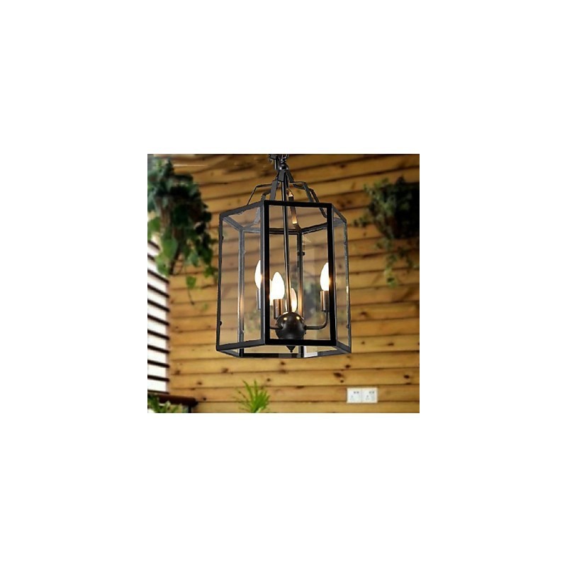 Lampada a sospensione lanterna vintage classica country mini in metallo dipinto