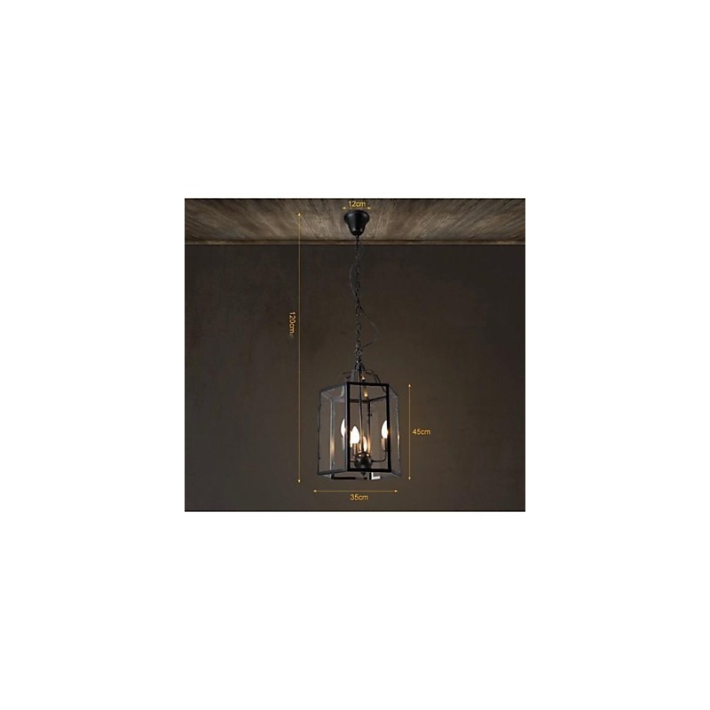 Lampada a sospensione lanterna vintage classica country mini in metallo dipinto
