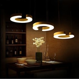 Lampadario a sospensione in acrilico tipo C, 3 luci