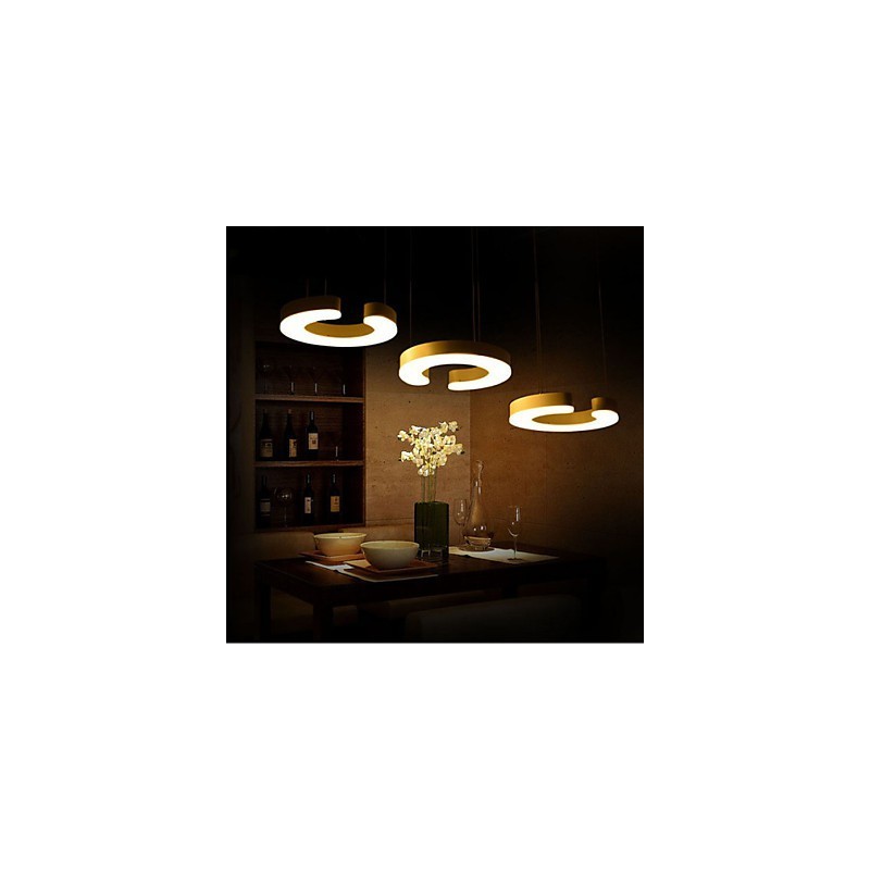 Lampadario a sospensione in acrilico tipo C, 3 luci