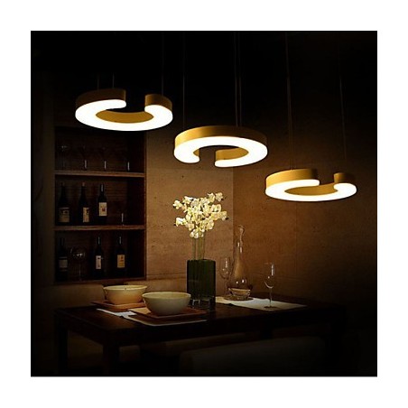 Lampadario a sospensione in acrilico tipo C, 3 luci
