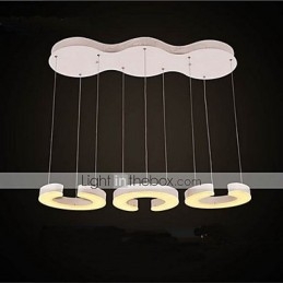 Lampadario a sospensione in acrilico tipo C, 3 luci