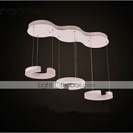 Lampadario a sospensione in acrilico tipo C, 3 luci