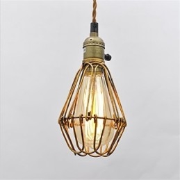 Lampadario a sospensione in ferro stile country americano vintage, 1 luce