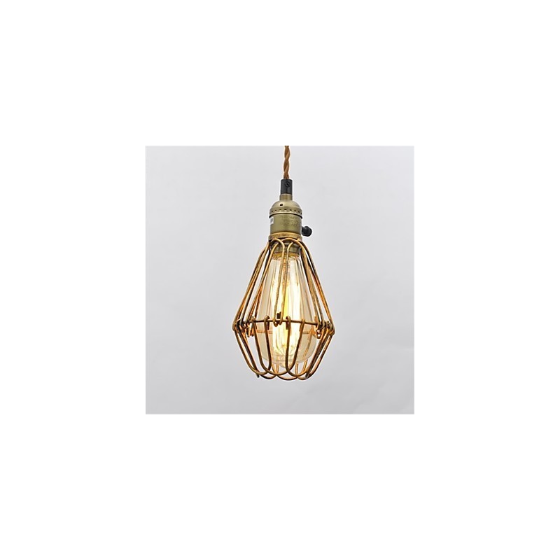 Lampadario a sospensione in ferro stile country americano vintage, 1 luce