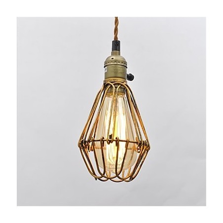 Lampadario a sospensione in ferro stile country americano vintage, 1 luce
