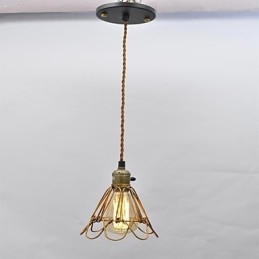 Lampadario a sospensione in ferro stile country americano vintage, 1 luce