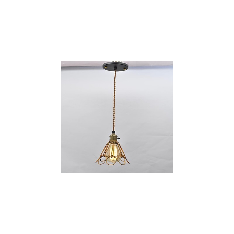 Lampadario a sospensione in ferro stile country americano vintage, 1 luce