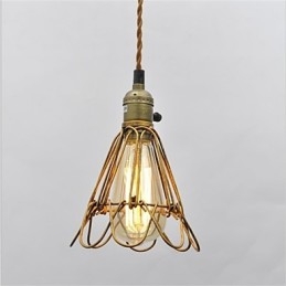Lampadario a sospensione in ferro stile country americano vintage, 1 luce